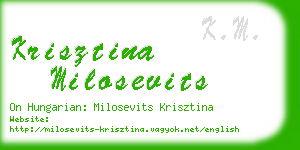 krisztina milosevits business card